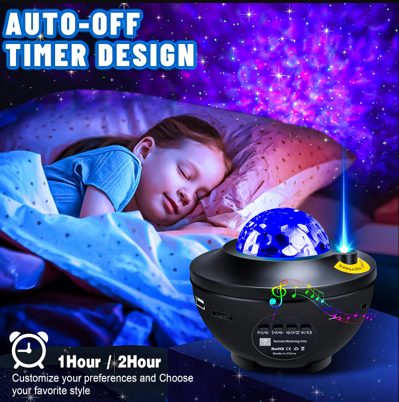 Galaxy Projector Lamp with Bluetooth Speaker & Remote Control