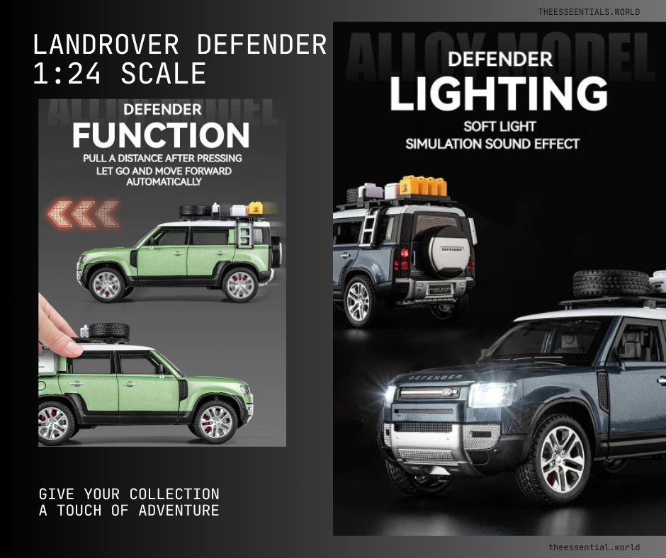 Land Rover Defender 1:24 Scale Diecast Model – Rugged British Icon in Miniature