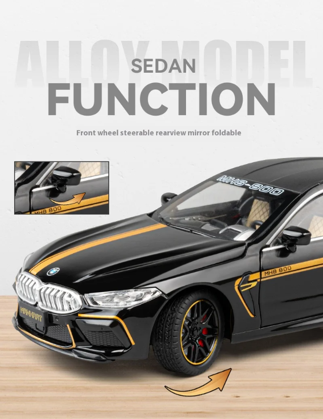 π 1:24 BMW M8 Manhart Edition Die-Cast Model Car β Full Function, Lights & Sound