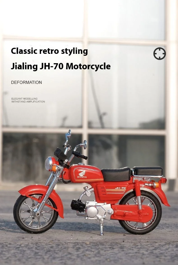 Die-Cast Honda 70cc Replica Motorcycle – 1:10 Scale Model