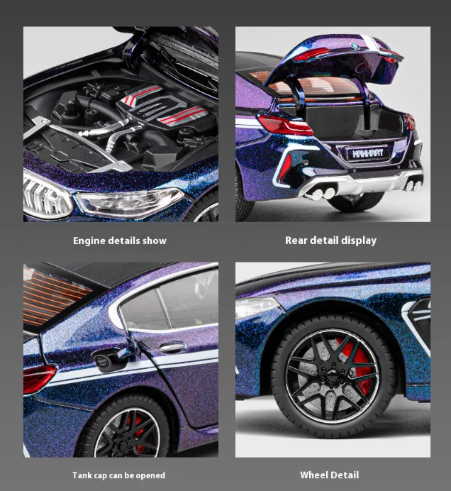 π 1:24 BMW M8 Manhart Edition Die-Cast Model Car β Full Function, Lights & Sound