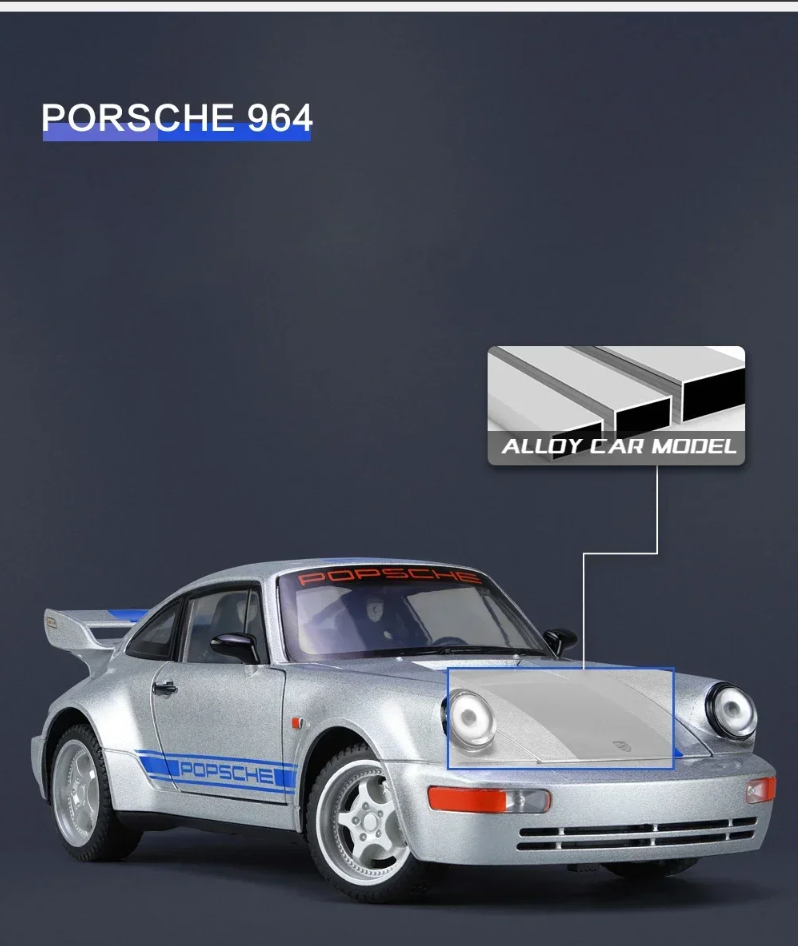 🏎️ Porsche 964 Die-Cast Model Car (1:24 Scale)