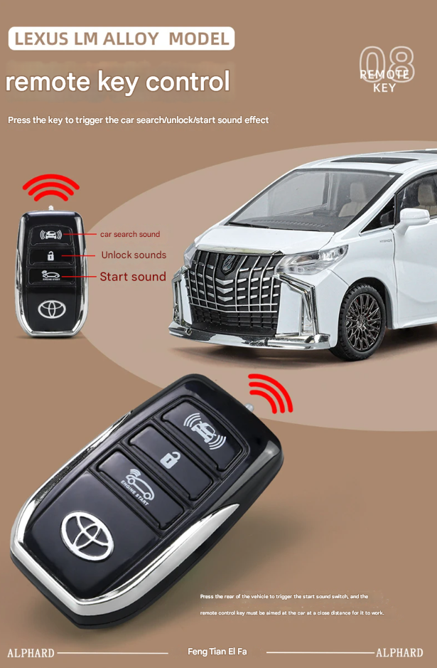 Lexus LM300 & Toyota Alphard Diecast Model (1:24 Scale)