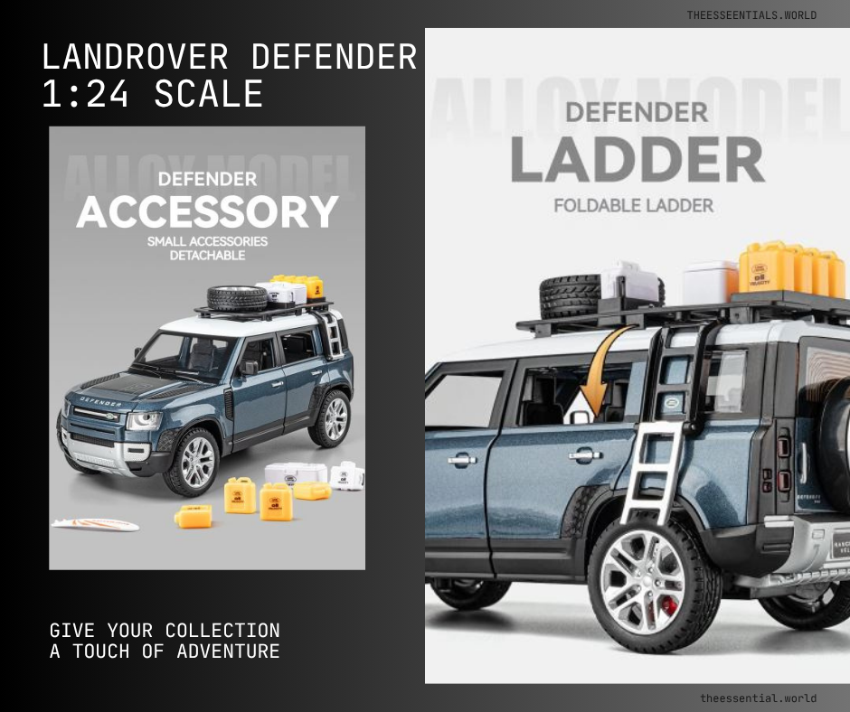 Land Rover Defender 1:24 Scale Diecast Model – Rugged British Icon in Miniature