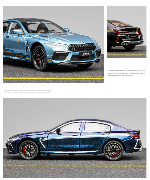 π 1:24 BMW M8 Manhart Edition Die-Cast Model Car β Full Function, Lights & Sound