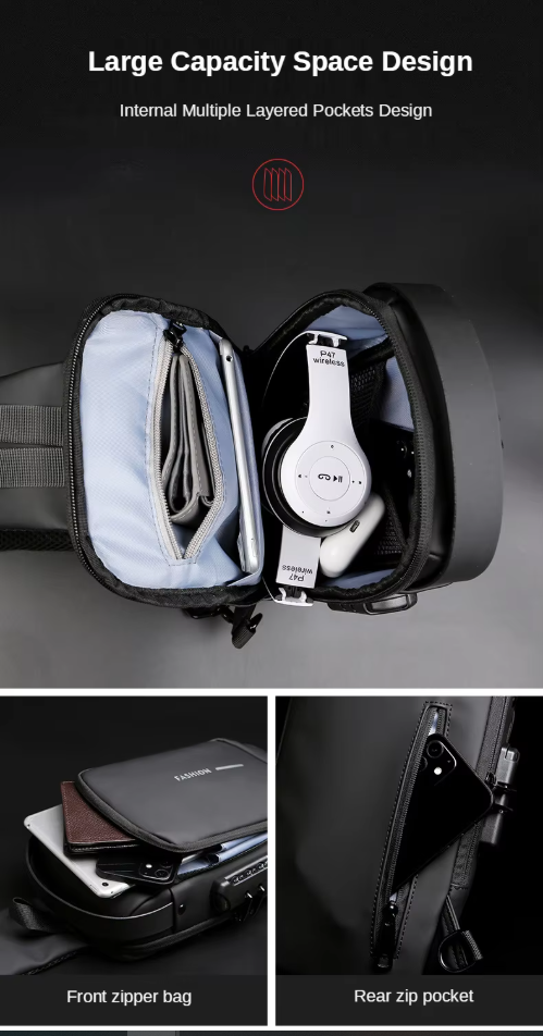 Multifunction Crossbody Chest Bag – Waterproof, Durable & Stylish