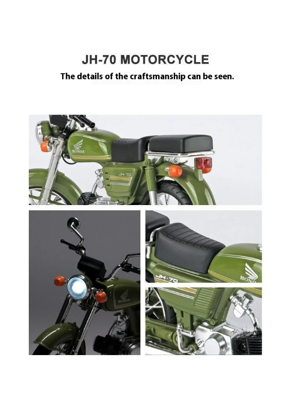 Die-Cast Honda 70cc Replica Motorcycle – 1:10 Scale Model
