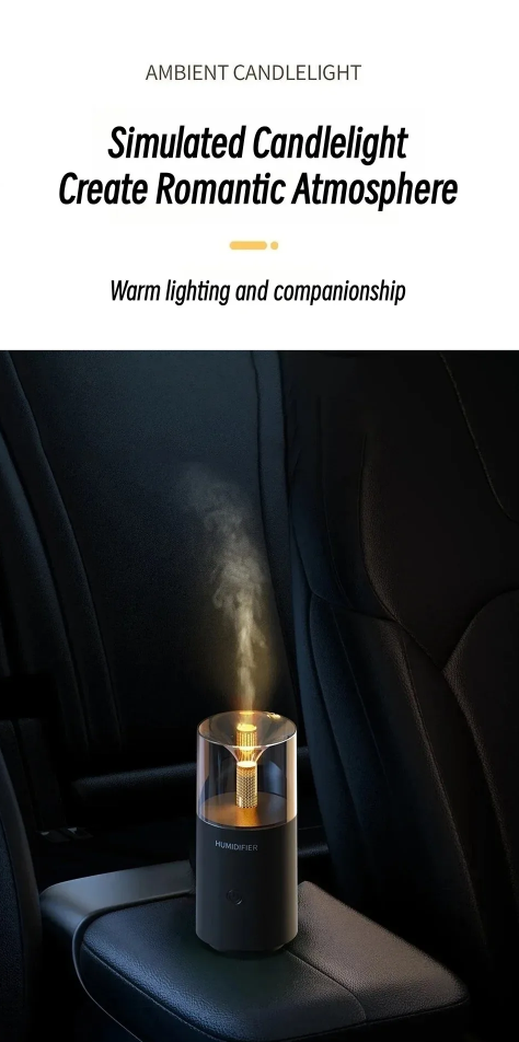 🕯️ Candle Flame Humidifier – Soothe Your Senses in Style