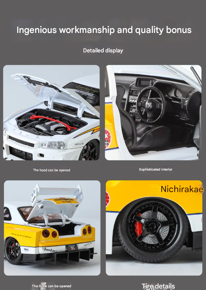 Nissan GTR Liberty Walk Edition 1/24 Scale Model Car