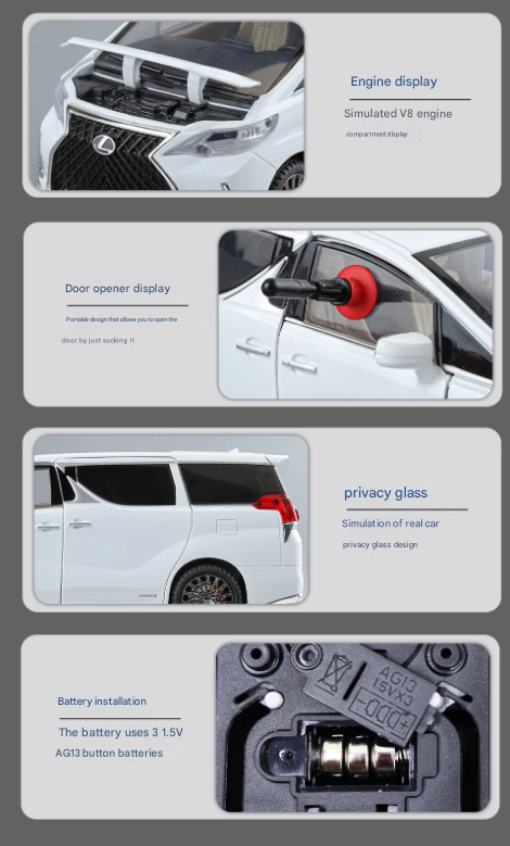 Lexus LM300 & Toyota Alphard Diecast Model (1:24 Scale)