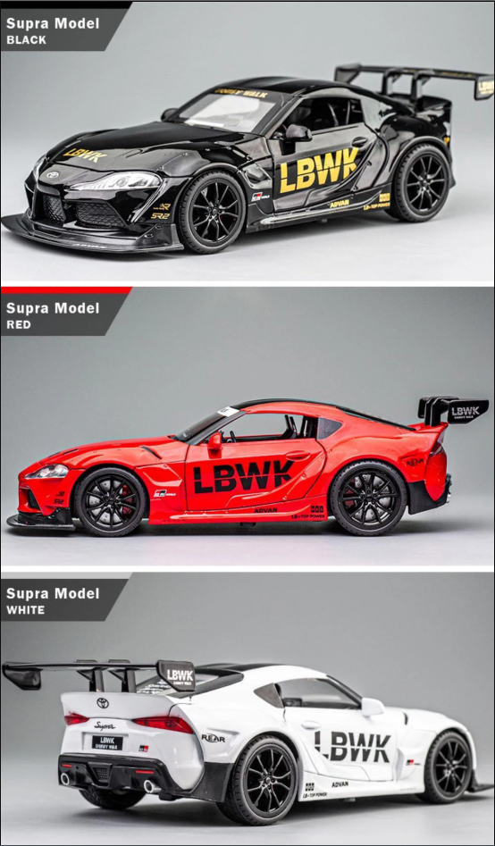 Toyota GR Supra LBWK Edition Mk5 β 1:24 Scale Diecast Model Car