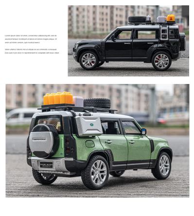 Land Rover Defender 1:24 Scale Diecast Model – Rugged British Icon in Miniature