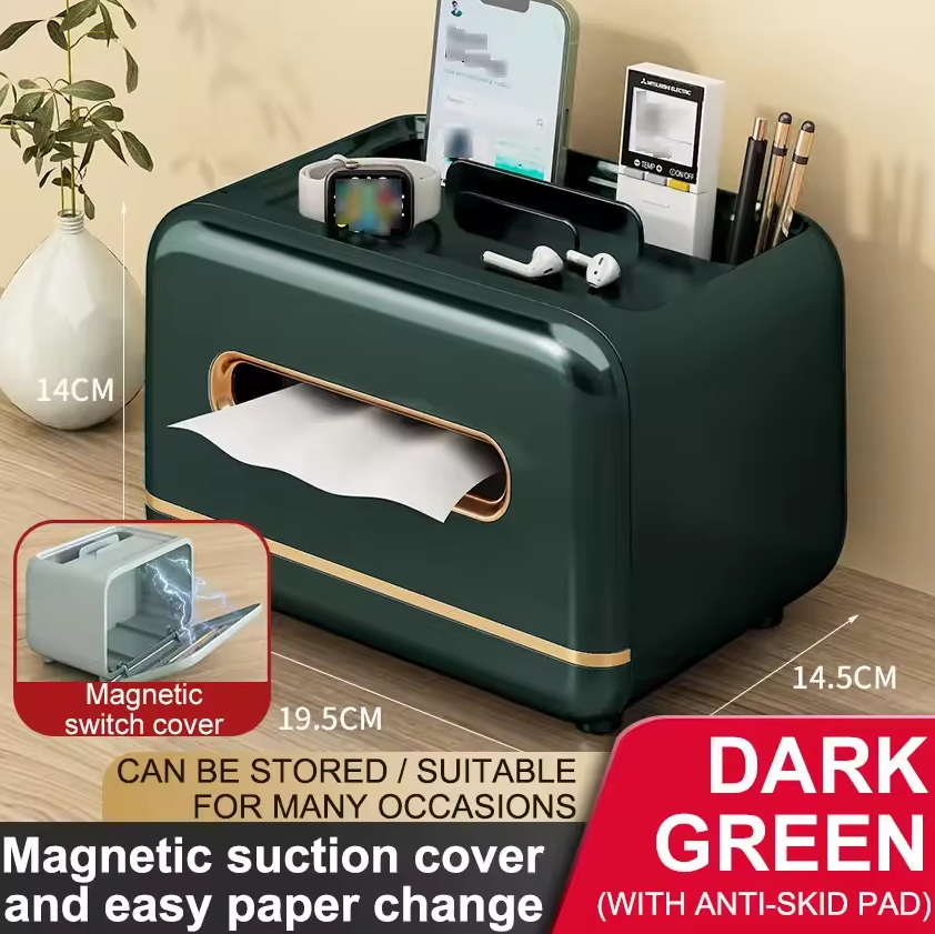 Multifunctional Tissue Box Organizer β Modern Elegance Meets Everyday Convenience