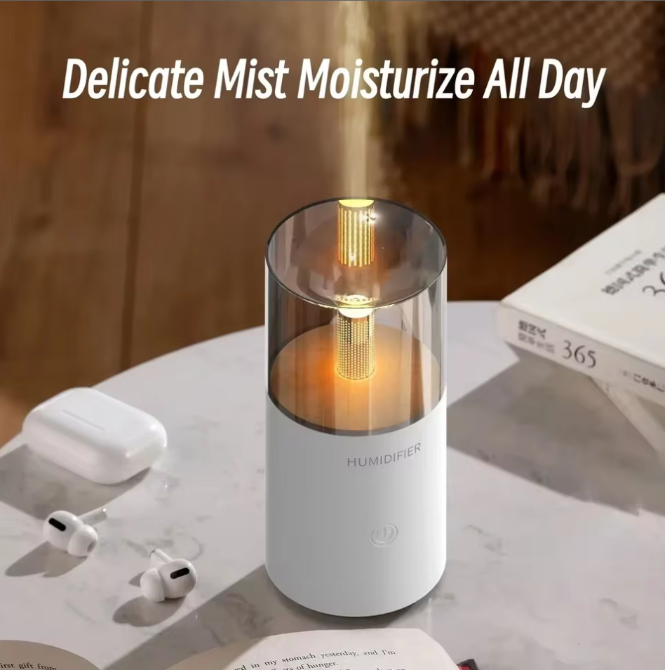 🕯️ Candle Flame Humidifier – Soothe Your Senses in Style