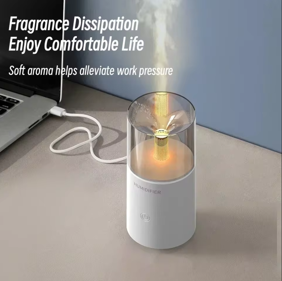 🕯️ Candle Flame Humidifier – Soothe Your Senses in Style