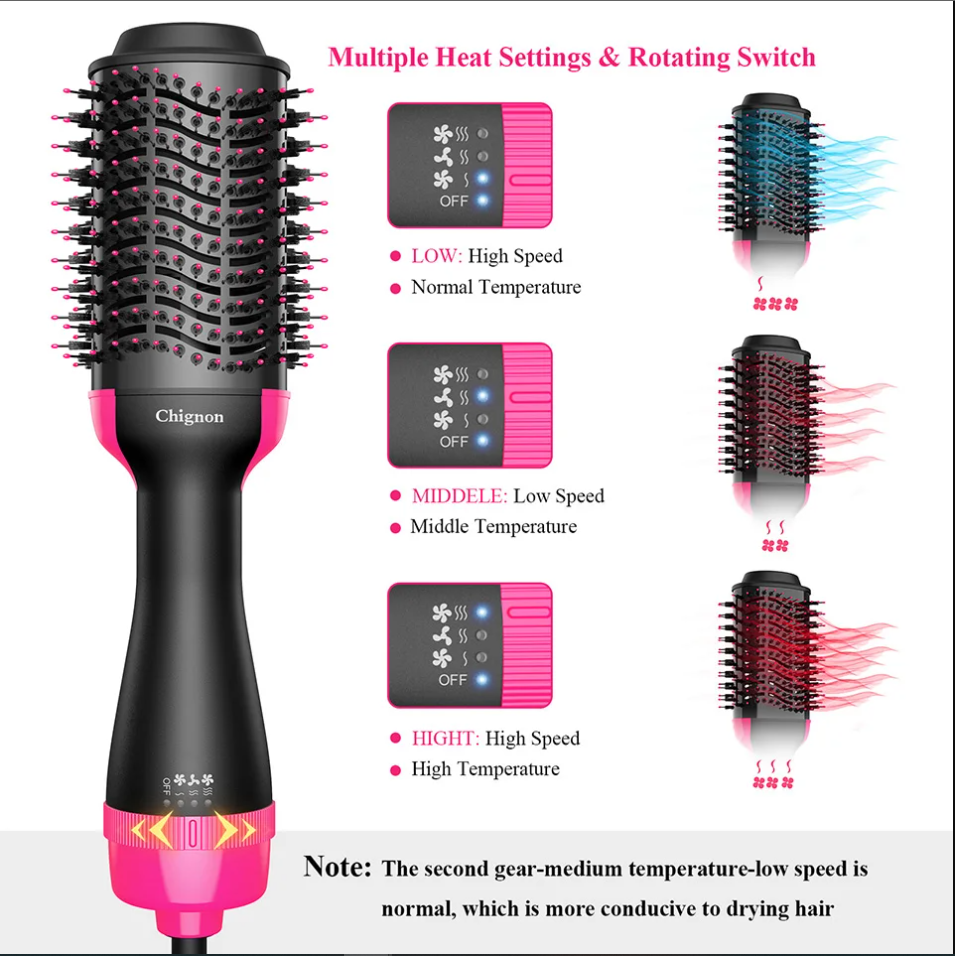 3-in-1 Hair Dryer Brush – Volumize, Dry & Style with Ease