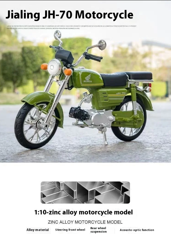 Die-Cast Honda 70cc Replica Motorcycle – 1:10 Scale Model