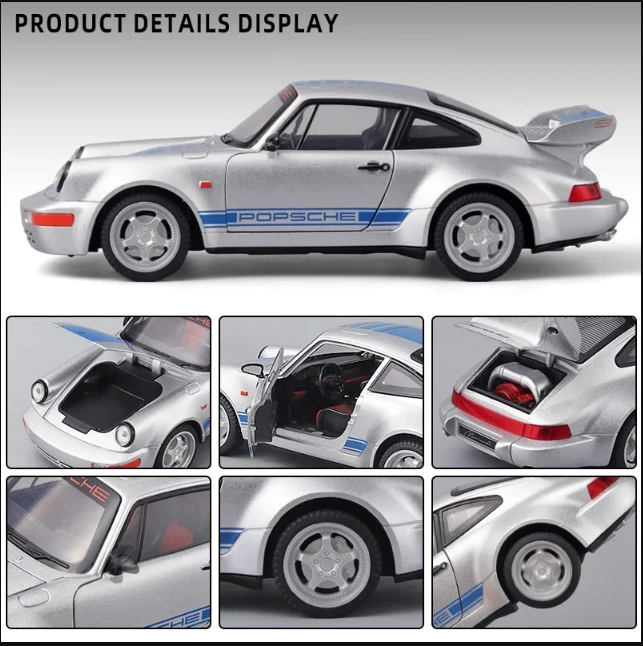 🏎️ Porsche 964 Die-Cast Model Car (1:24 Scale)