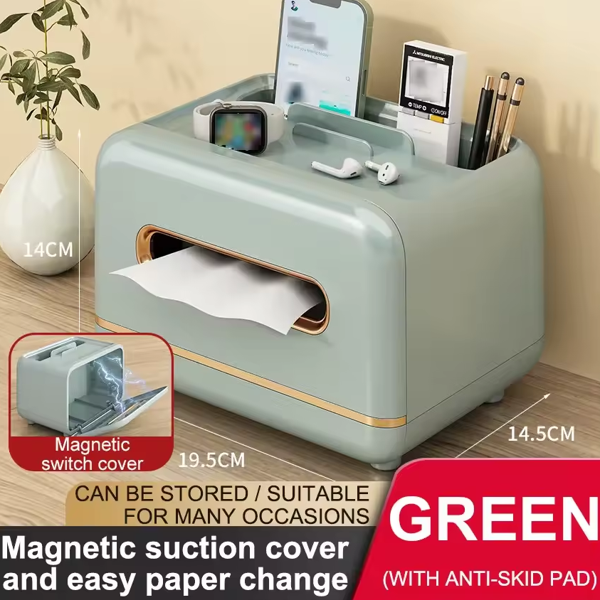 Multifunctional Tissue Box Organizer β Modern Elegance Meets Everyday Convenience
