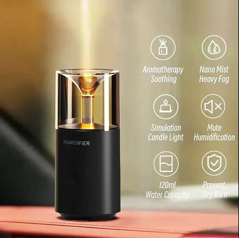🕯️ Candle Flame Humidifier – Soothe Your Senses in Style