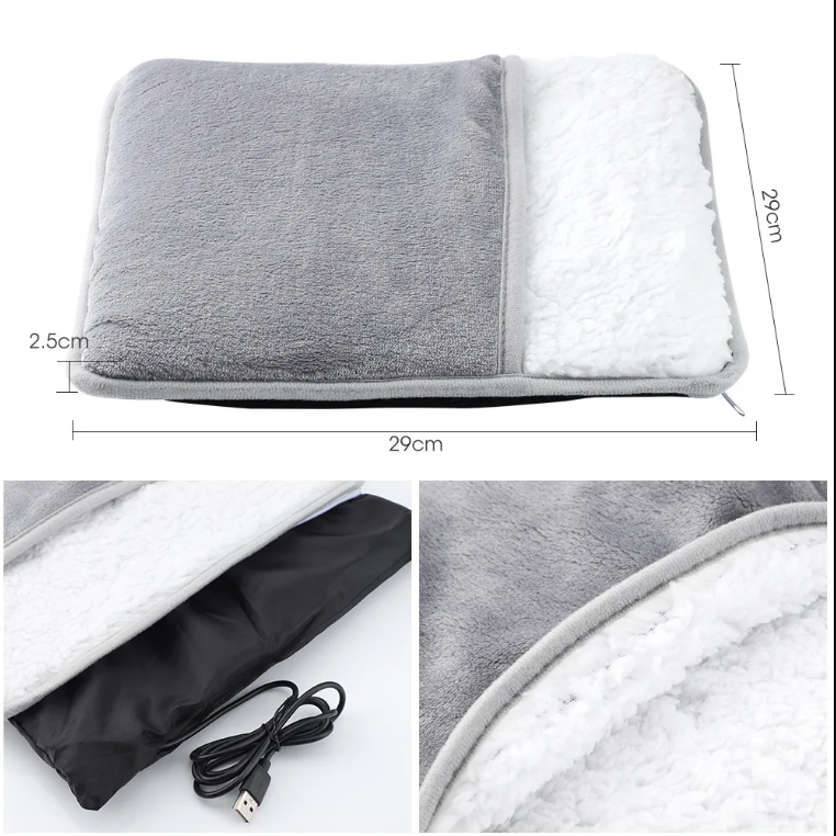 🔥 USB Heated Foot Warmer Pad – Full Body Comfort + FREE Moisturizing Socks!