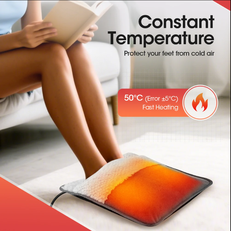 🔥 USB Heated Foot Warmer Pad – Full Body Comfort + FREE Moisturizing Socks!