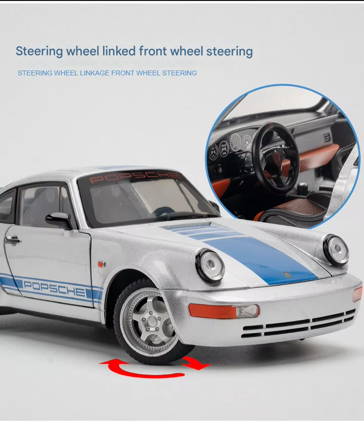 🏎️ Porsche 964 Die-Cast Model Car (1:24 Scale)