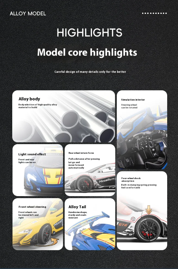 π McCallum P1 GTR Alloy Model Car β 1:24 Scale Diecast
