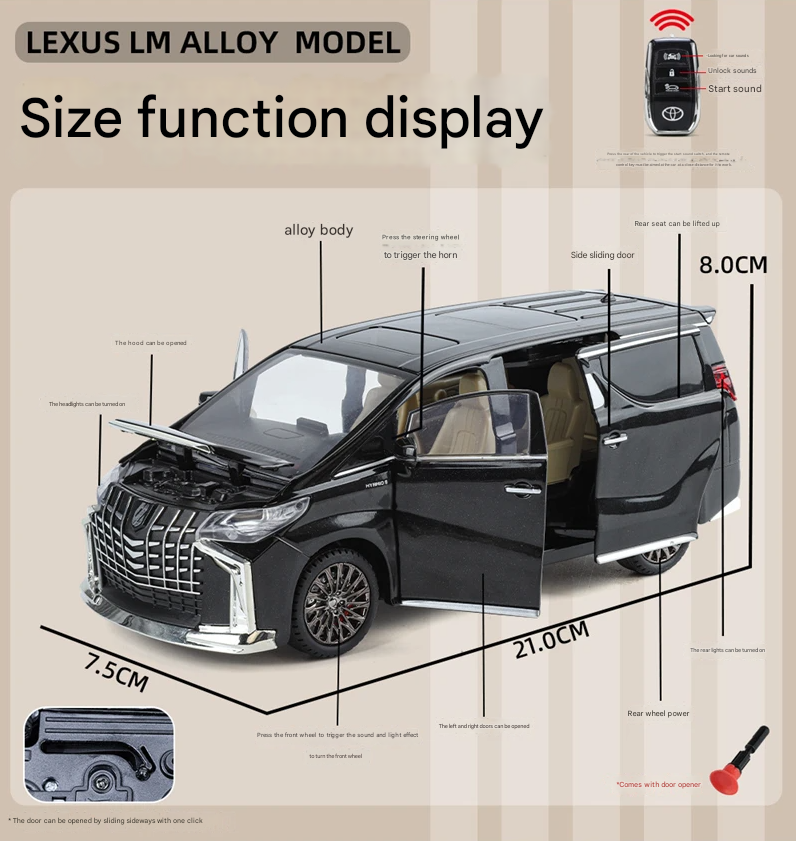 Lexus LM300 & Toyota Alphard Diecast Model (1:24 Scale)