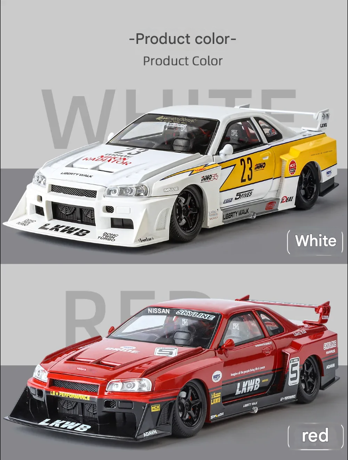 Nissan GTR Liberty Walk Edition 1/24 Scale Model Car