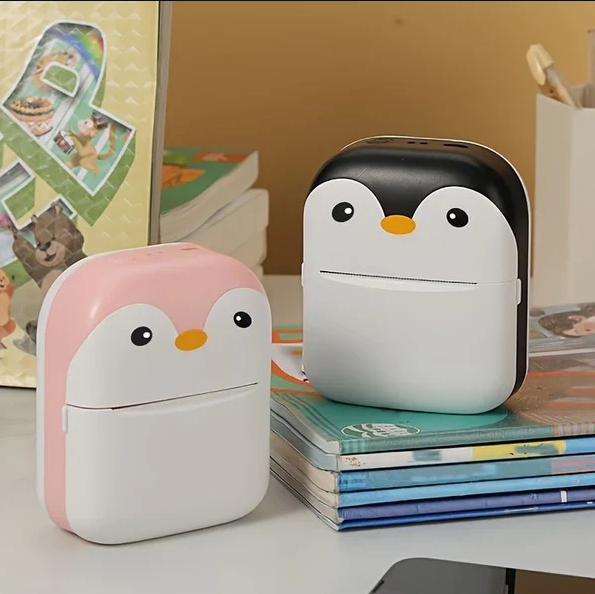 š§ Penguin Mini Thermal Printer ā Print Anywhere, Anytime in Style! With 3 Roles