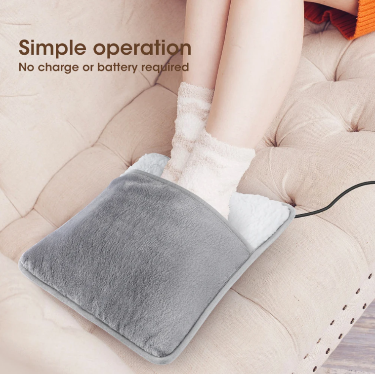 🔥 USB Heated Foot Warmer Pad – Full Body Comfort + FREE Moisturizing Socks!