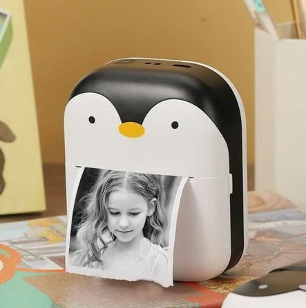 š§ Penguin Mini Thermal Printer ā Print Anywhere, Anytime in Style! With 3 Roles