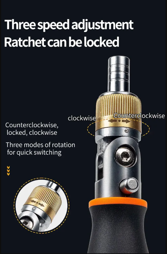 π§ Multi-Angle Ratchet Screwdriver Set β 10-in-1 Hidden Storage Tool