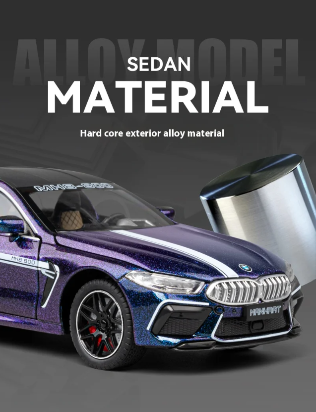 π 1:24 BMW M8 Manhart Edition Die-Cast Model Car β Full Function, Lights & Sound