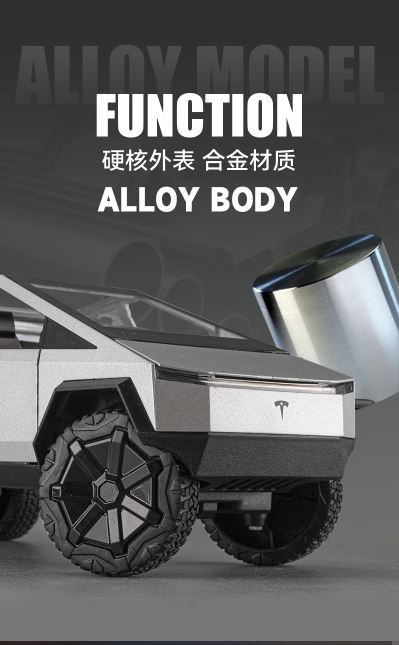 Tesla Cybertruck 1:24 Alloy Diecast Model β Futuristic Power in Your Palm