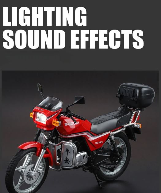 Suzuki GS125 Alloy Diecast Motorcycle Model β 1:12 Scale