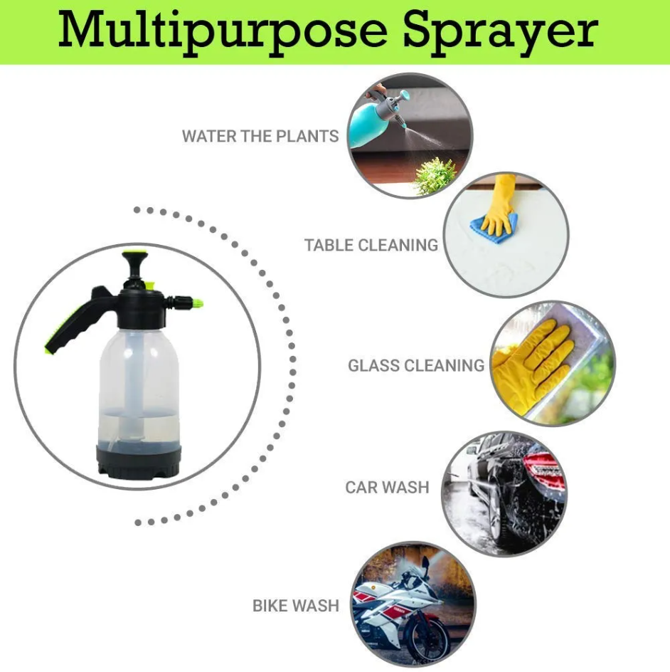 πΏ 2L Multipurpose Adjustable Pressure Sprayer β Mist & Jet Flow | Indoor & Outdoor Use