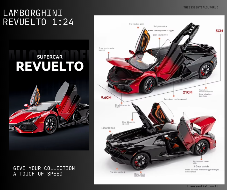 ποΈ 1:24 Diecast Lamborghini Revuelto Model Car β A Masterpiece of Speed & Luxury! ποΈ