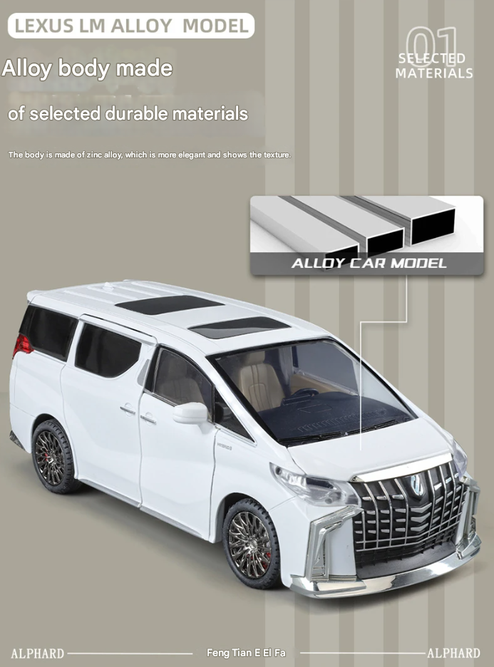 Lexus LM300 & Toyota Alphard Diecast Model (1:24 Scale)