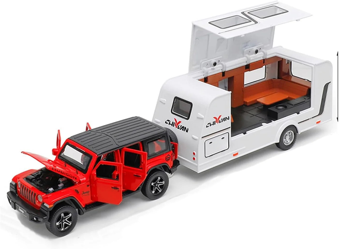 1:32 Diecast G-Wagon AMG, Jeep & LC 300 with Caravan – Collector’s Edition