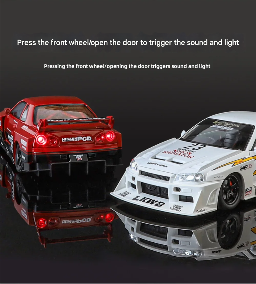 Nissan GTR Liberty Walk Edition 1/24 Scale Model Car
