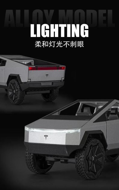 Tesla Cybertruck 1:24 Alloy Diecast Model β Futuristic Power in Your Palm