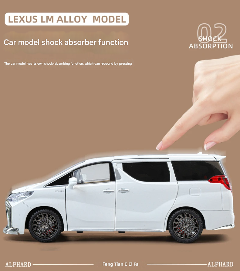 Lexus LM300 & Toyota Alphard Diecast Model (1:24 Scale)