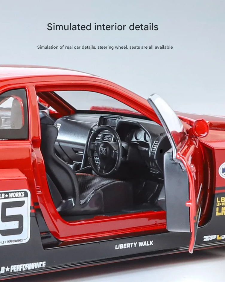 Nissan GTR Liberty Walk Edition 1/24 Scale Model Car