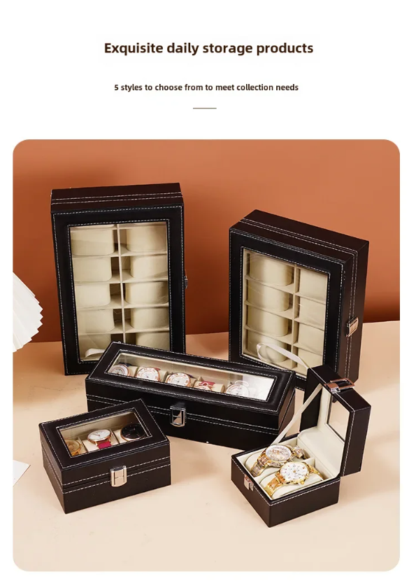 Premium Double Row Watch Organizer – 10 & 12 Slot Models