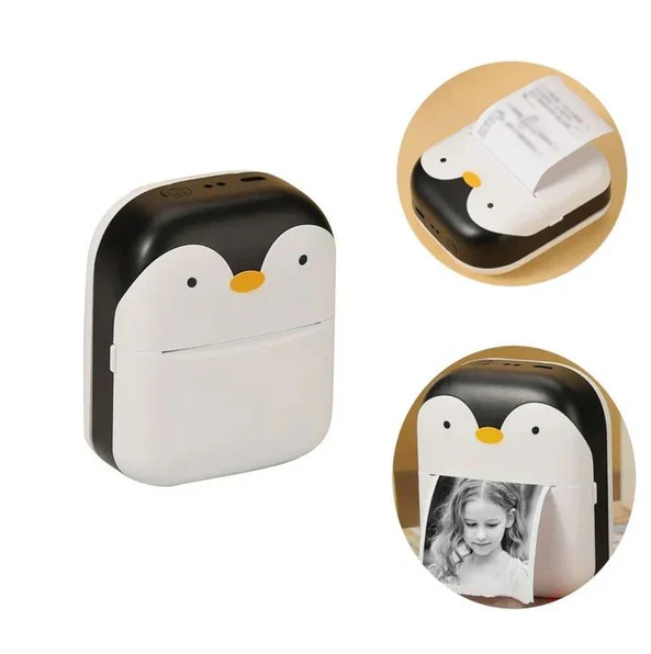 š§ Penguin Mini Thermal Printer ā Print Anywhere, Anytime in Style! With 3 Roles