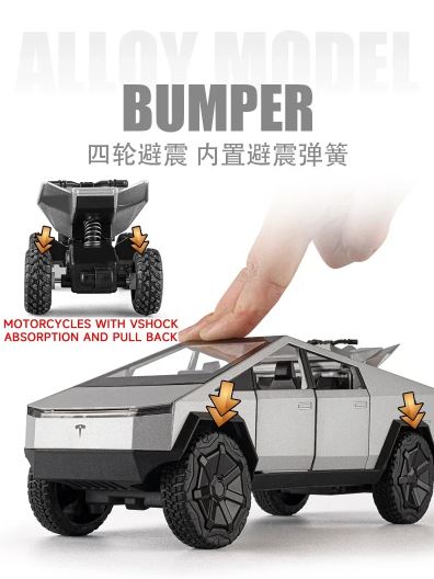 Tesla Cybertruck 1:24 Alloy Diecast Model β Futuristic Power in Your Palm