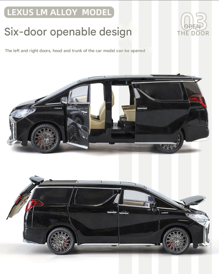 Lexus LM300 & Toyota Alphard Diecast Model (1:24 Scale)