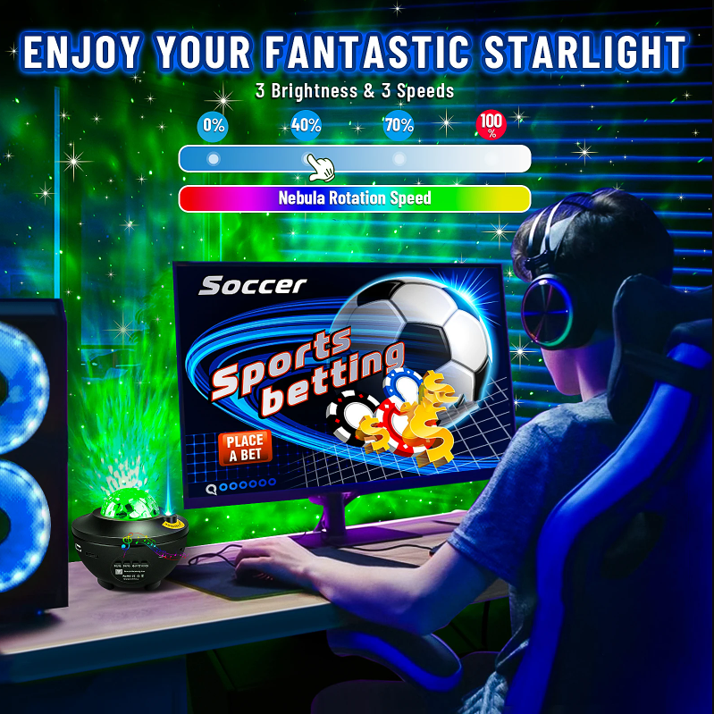 Galaxy Projector Lamp with Bluetooth Speaker & Remote Control